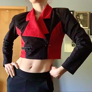 Cropped Colorblocked Jacket - 80s AF